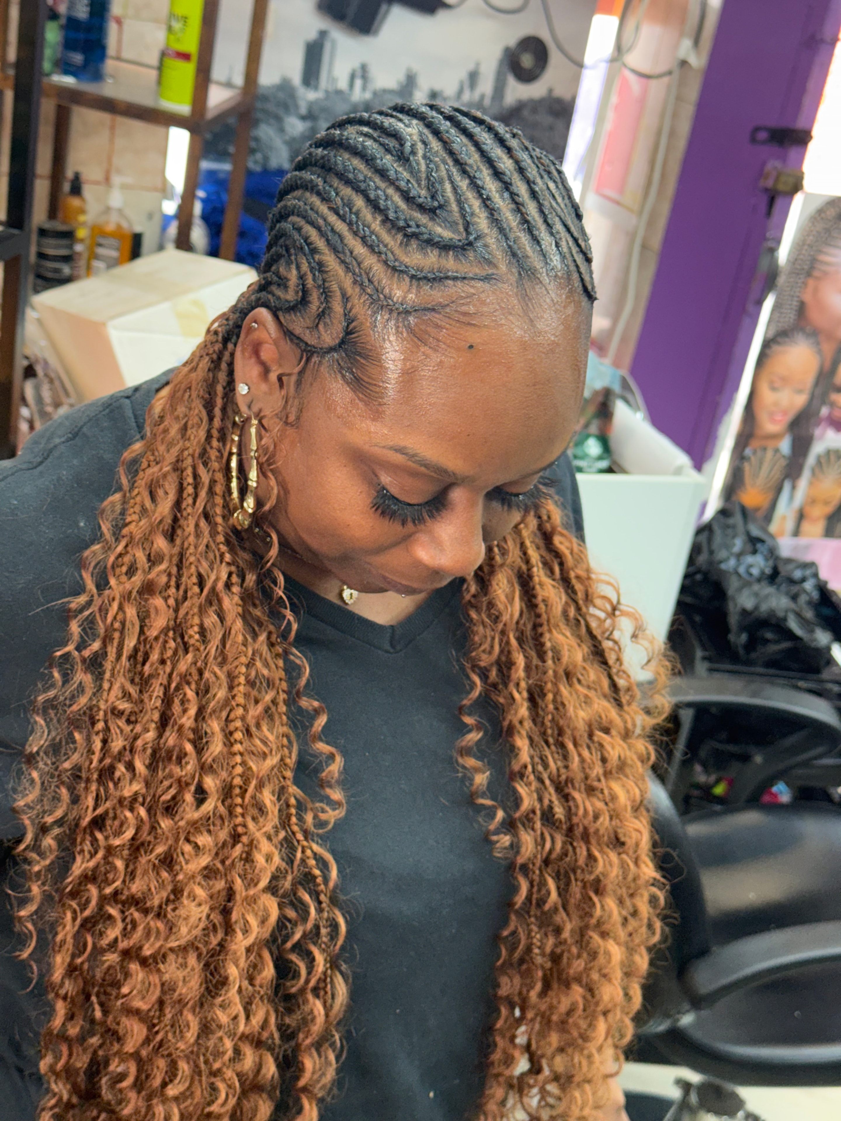 Braided updo hairstyle